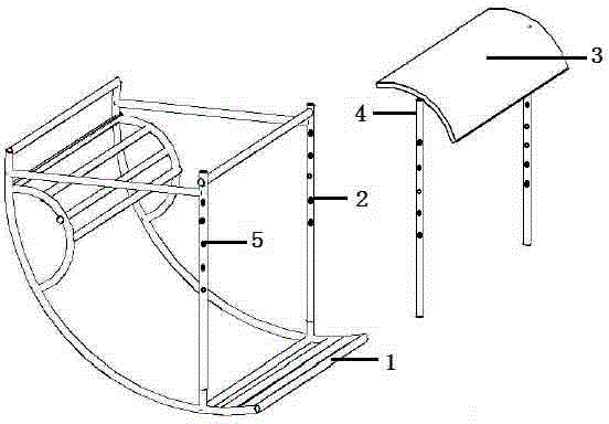 Martial art waist raising training frame