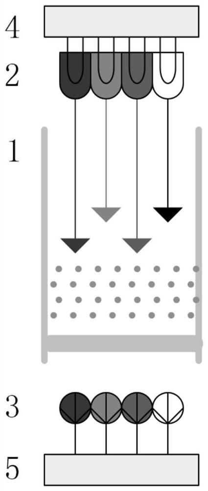 A non-contact chromaticity detection device and detection method