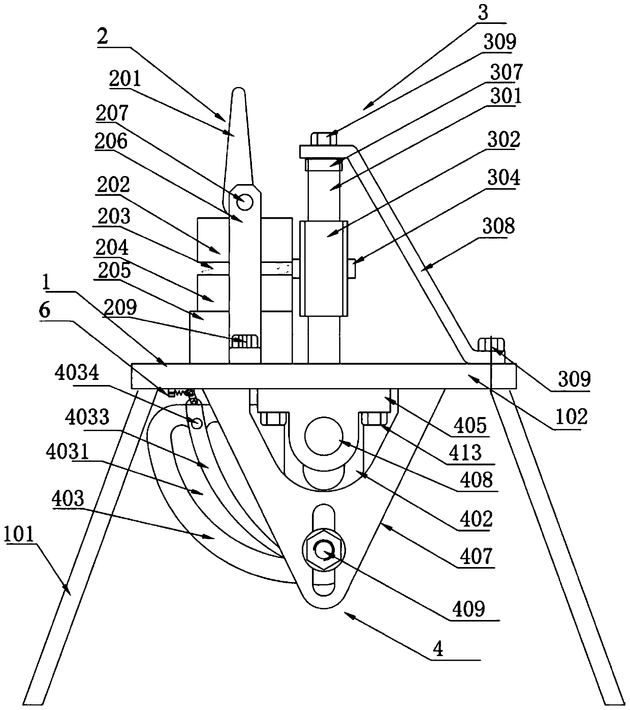 A steel pipe punching and shearing machine