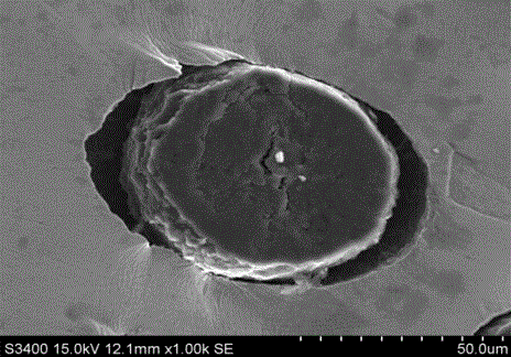 In-situ structure analytical method for nodular cast iron metal material before and after impact fracture