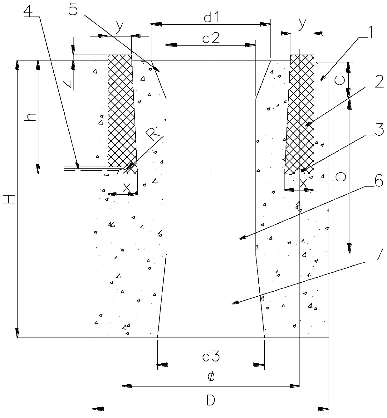 Steel-ladle diffusion ring gas-permeable upper nozzle seat brick and argon blowing metallurgy method thereof