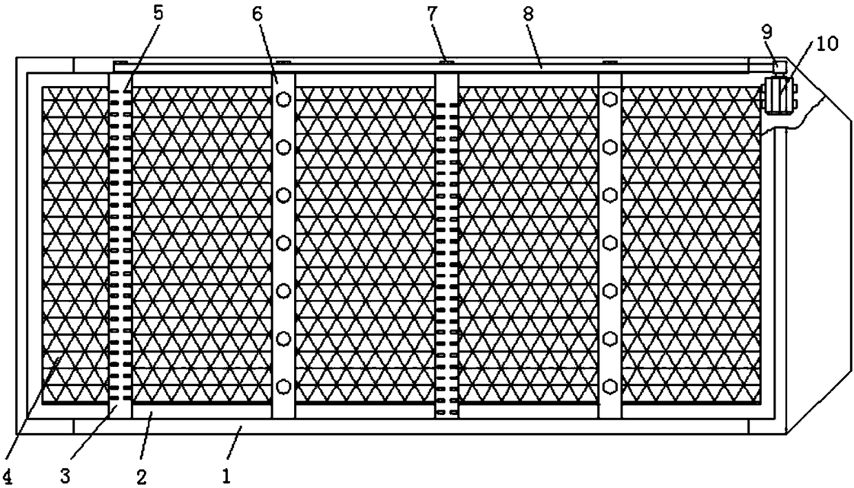 Anti-blockage mesh screen for screening machine