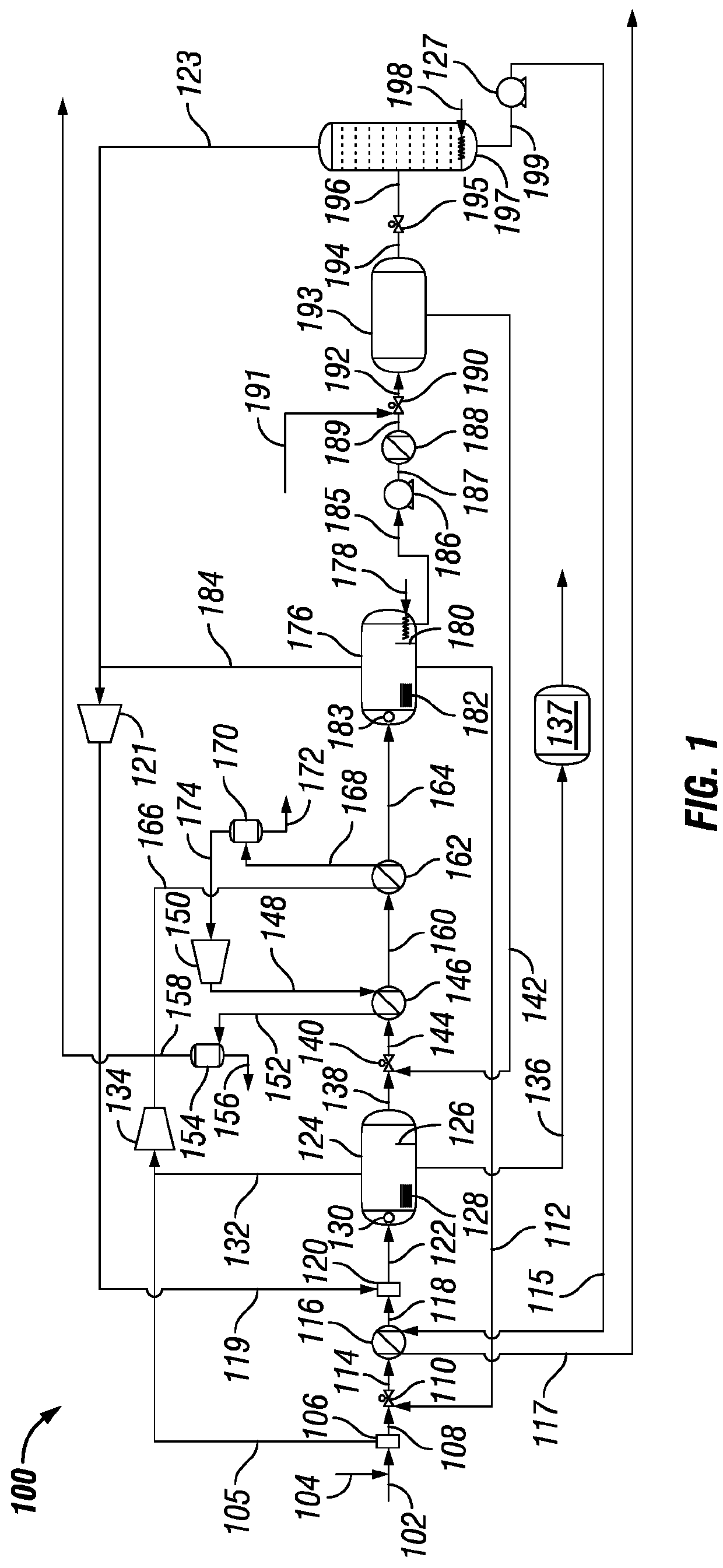 Simultaneous crude oil dehydration, desalting, sweetening, and stabilization with compression