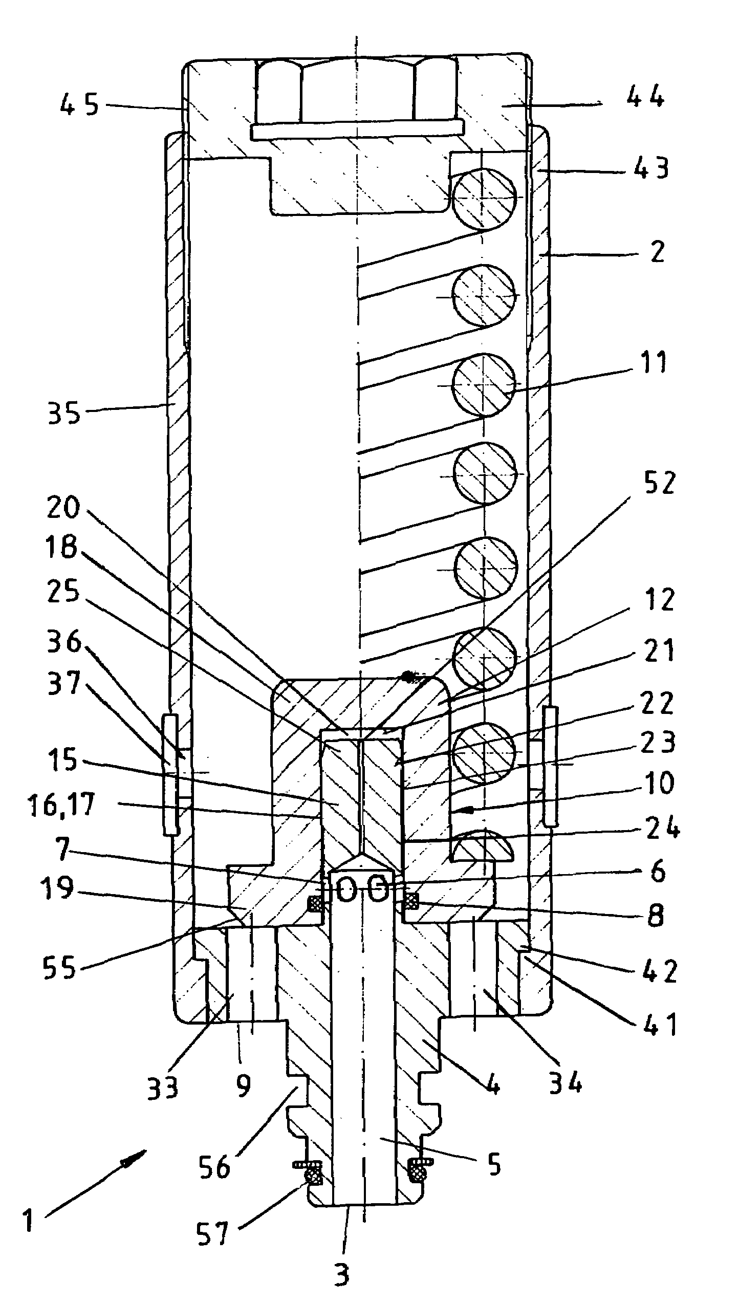 Pressure relief valve with direct hydraulic damping