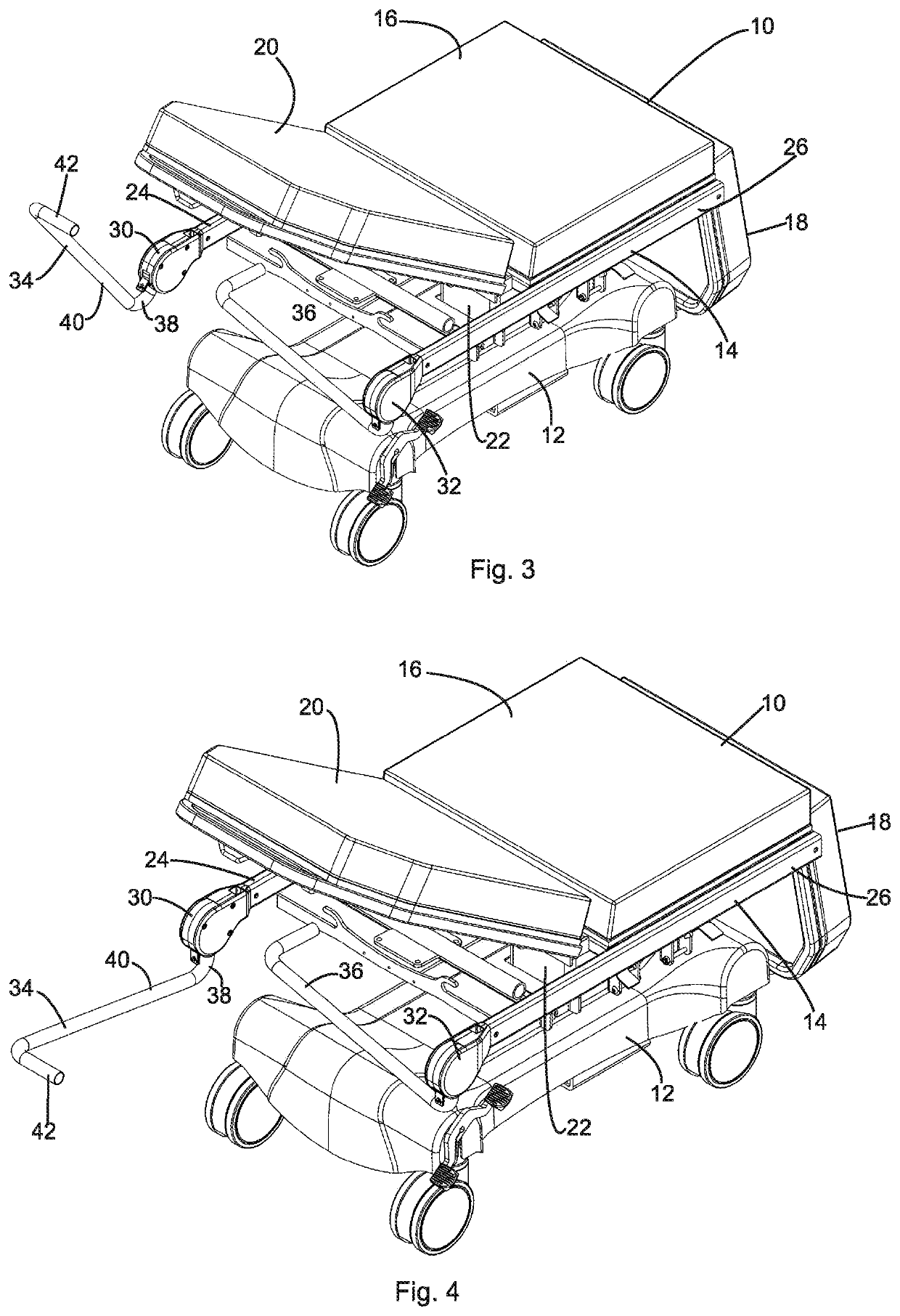 Handles for a patient conveyance apparatus