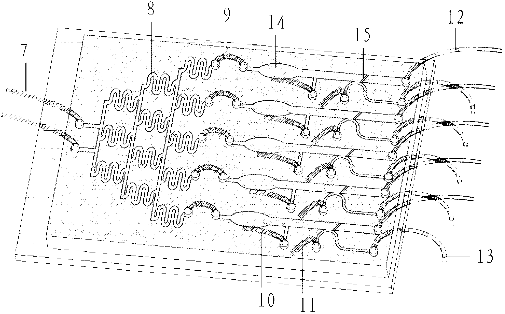 Multi-channel micro-fluidic chip and mass spectrum combined device