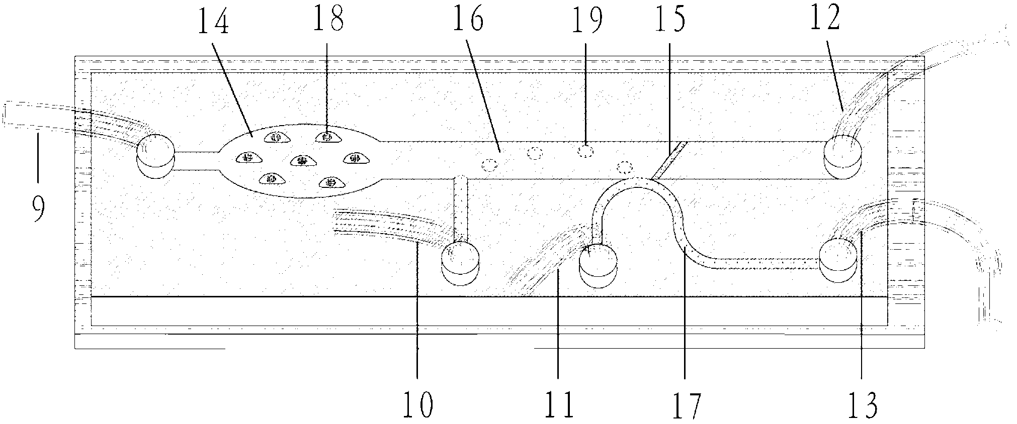 Multi-channel micro-fluidic chip and mass spectrum combined device