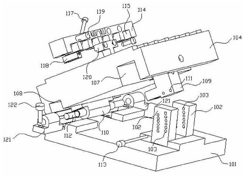 Multifunctional angle pin discharging fixture