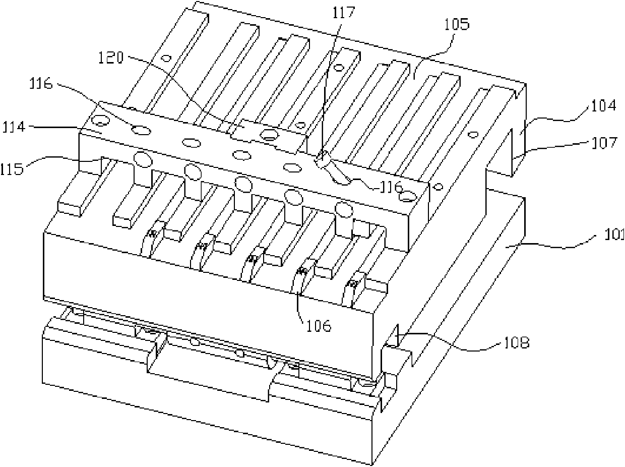 Multifunctional angle pin discharging fixture