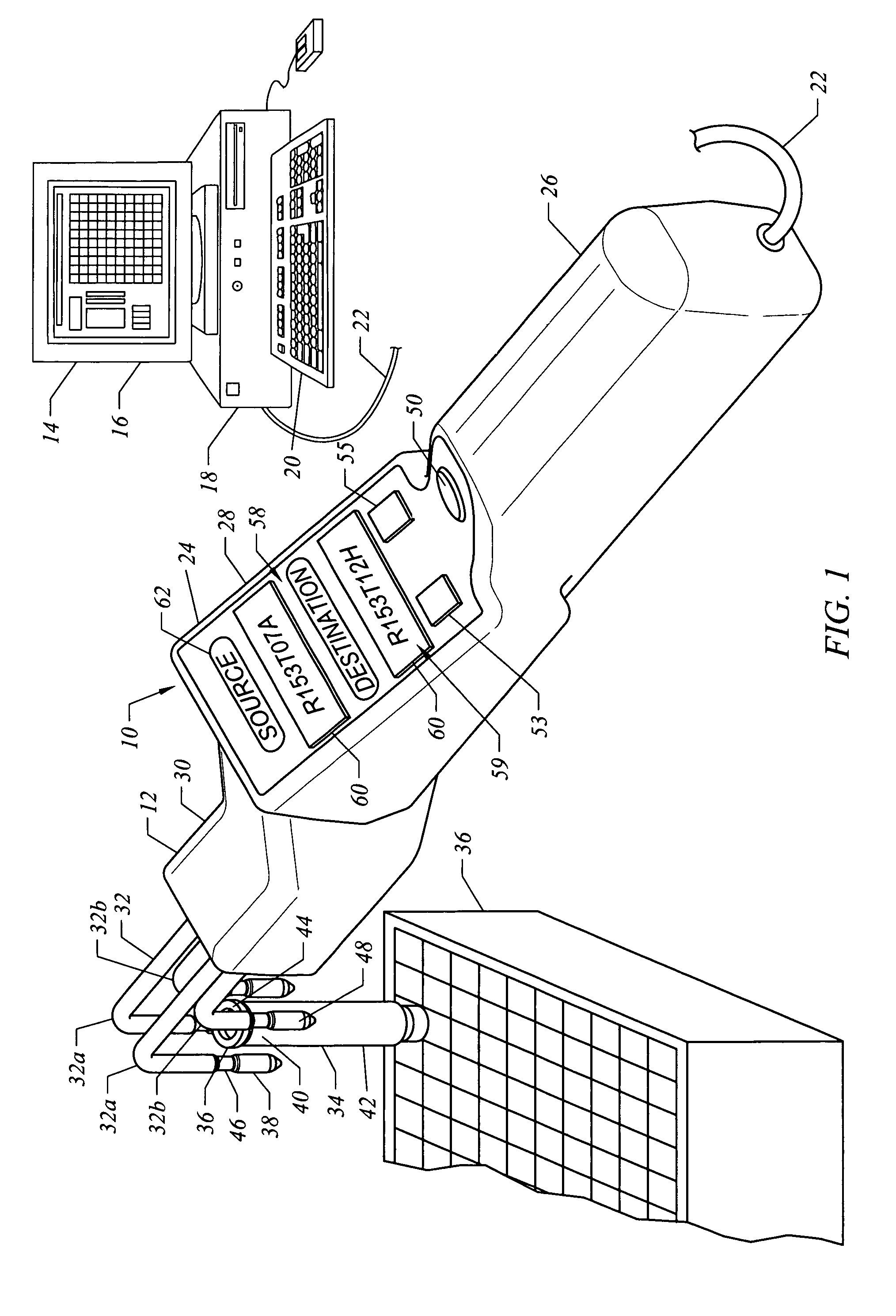 Test tube picker for rack stored test tubes