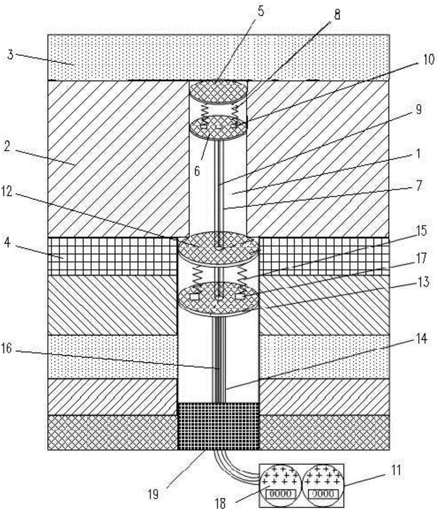 Measurement method of protected layer swelling deformation quantity