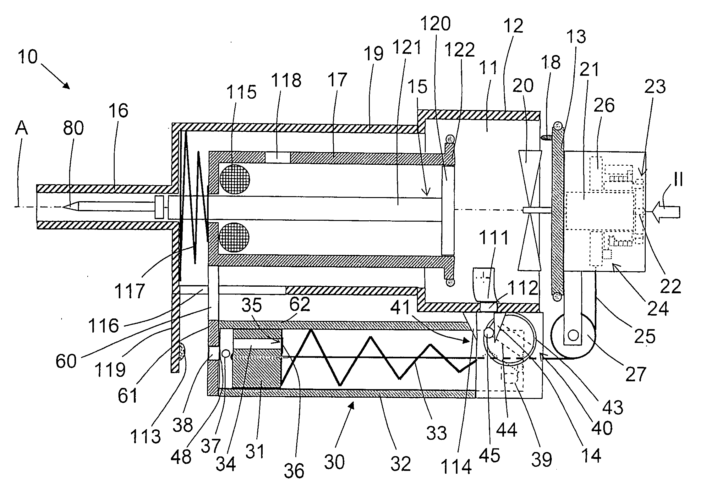 Combustion-engined setting tool