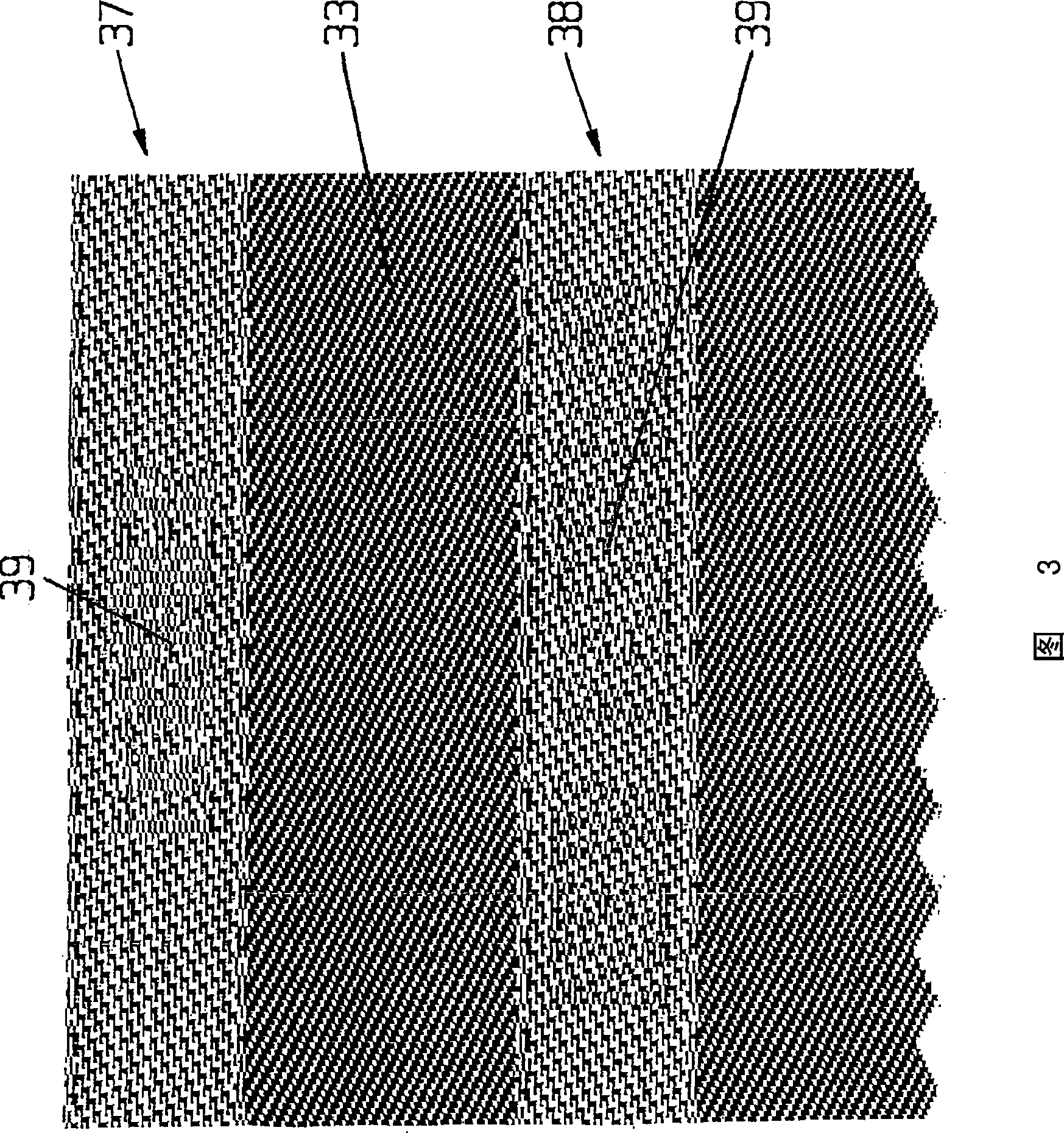 Tissue with an insert edge and use of said tissue