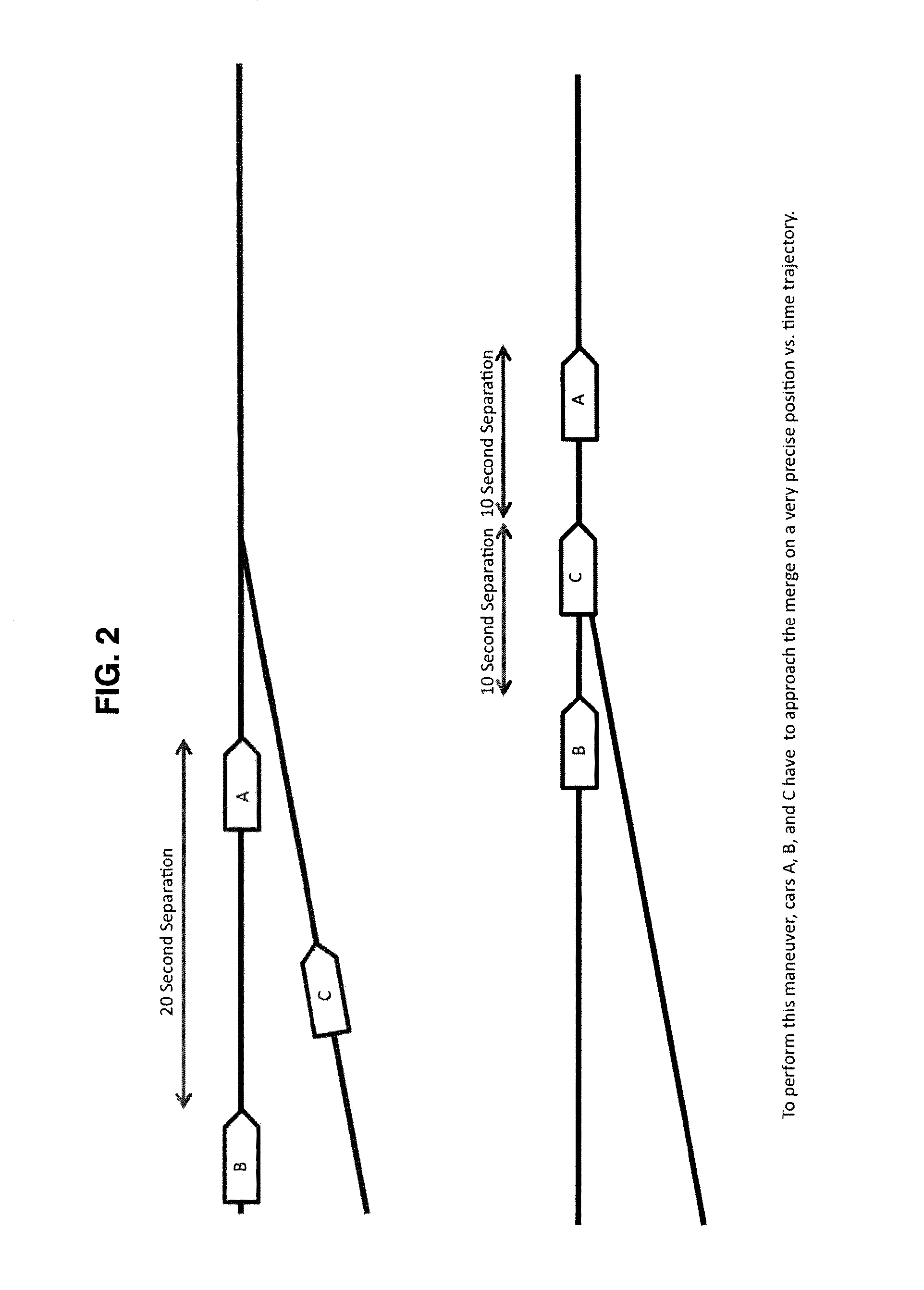 System and method of controlling vehicles to follow a defined trajectory in a complex track network