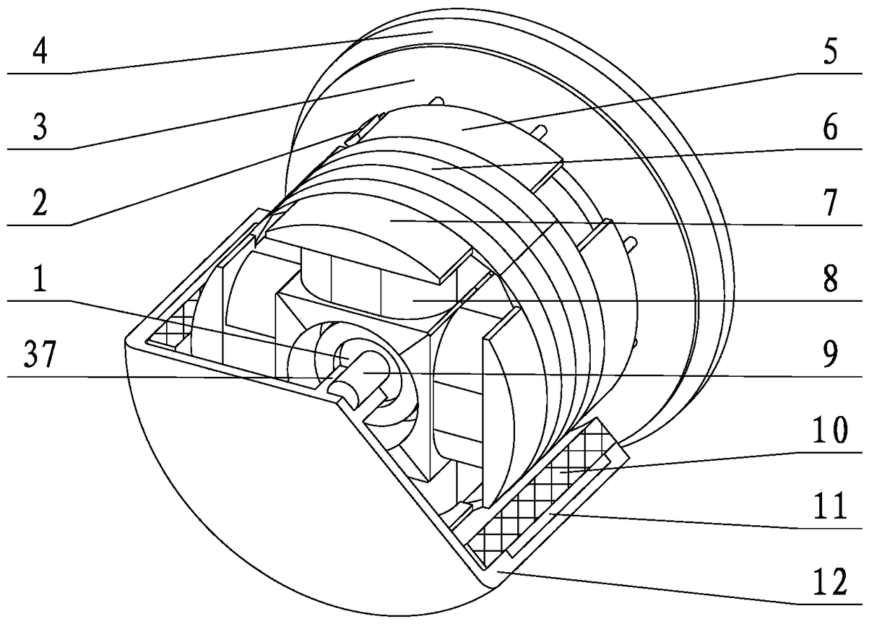 Assembled miniature brushless DC motor