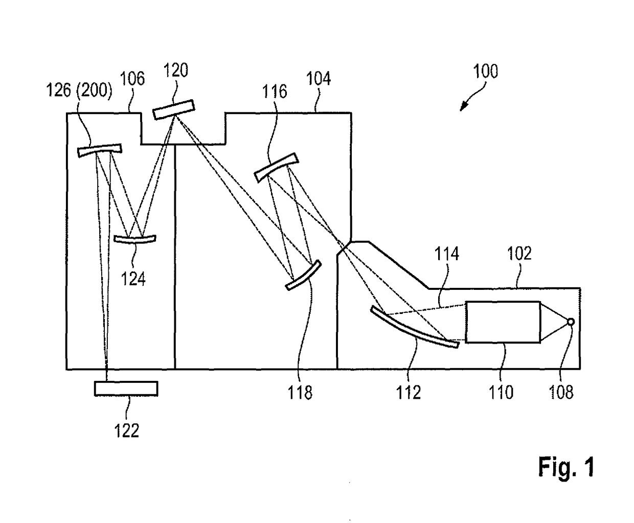 Lithography apparatus with segmented mirror