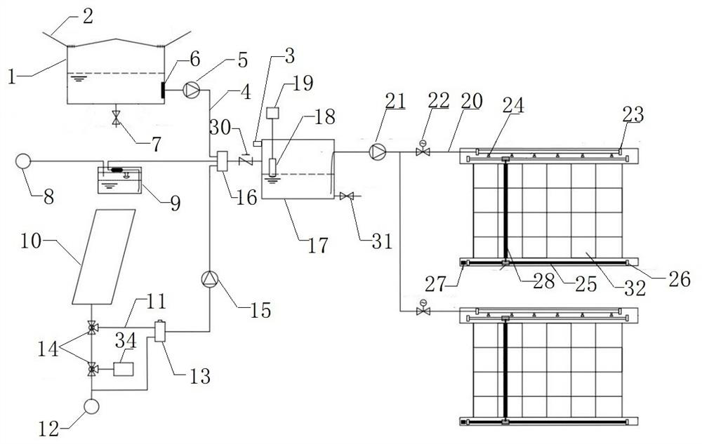 Photovoltaic panel automatic cleaning system and control method thereof