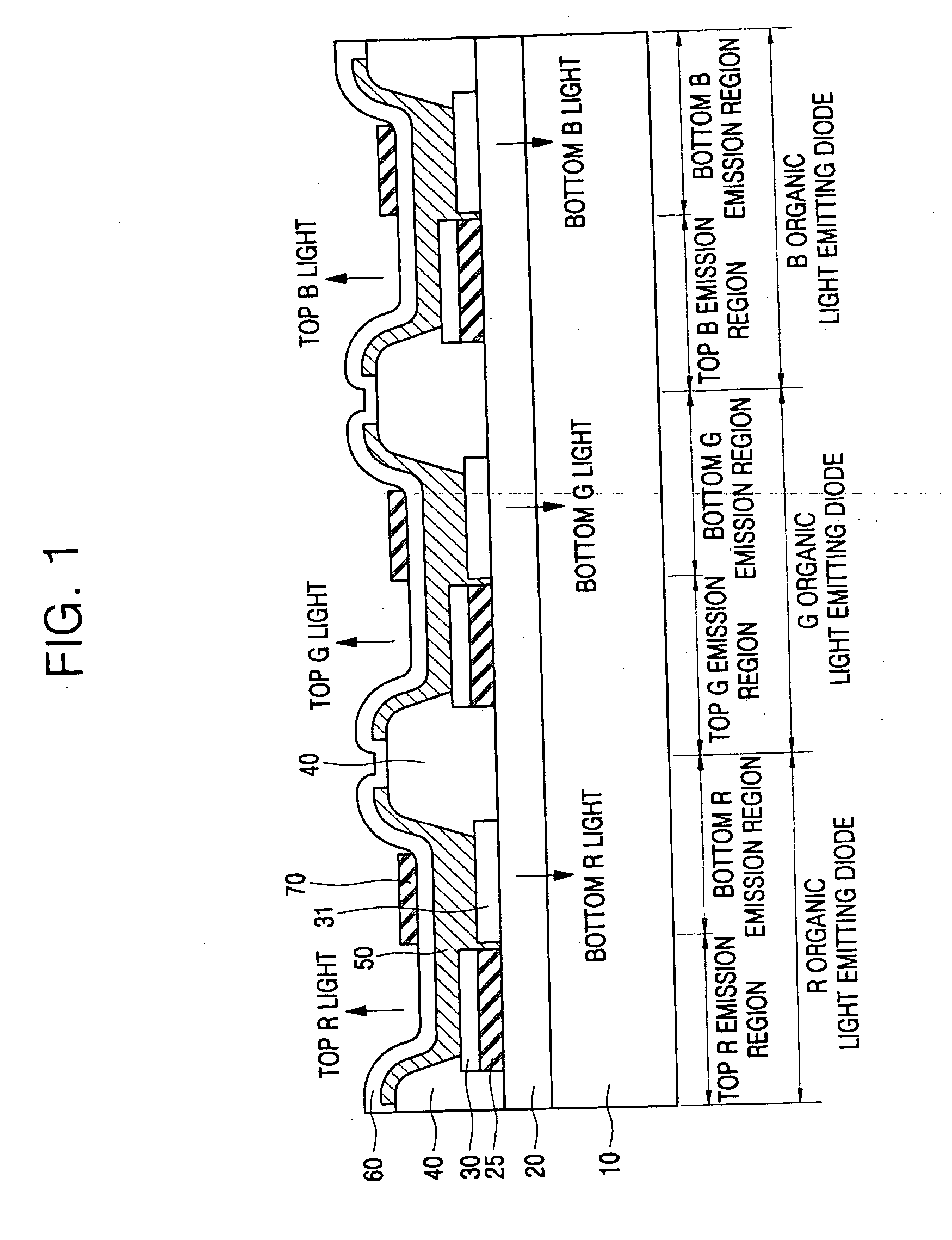 Dual emission organic light emitting display device and method of driving the same