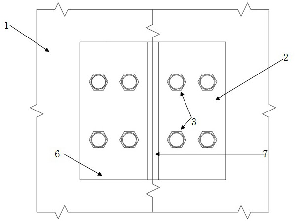 Fabricated prefabricated externally-hung wallboard splicing part fixed by cross-shaped steel plates in bell and spigot joint mode