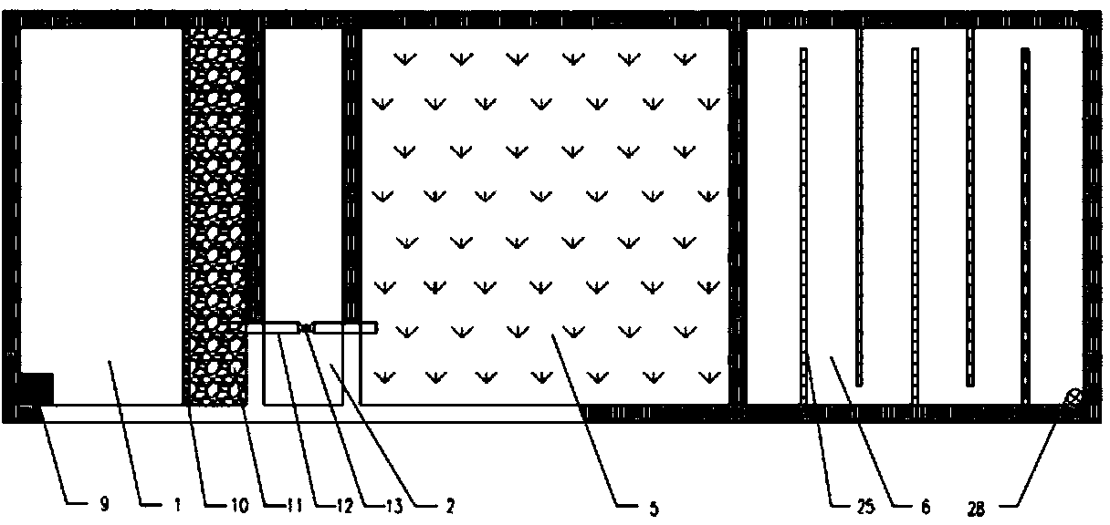 Environment-friendly and energy-saving courtyard type rain water collecting, treating and recycling system