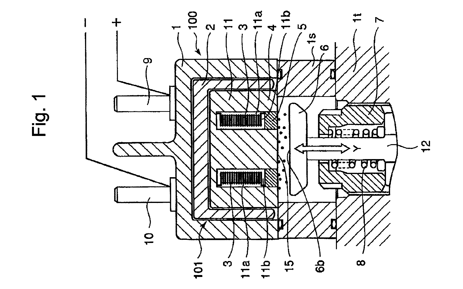 Solenoid type electromagnetic valve device