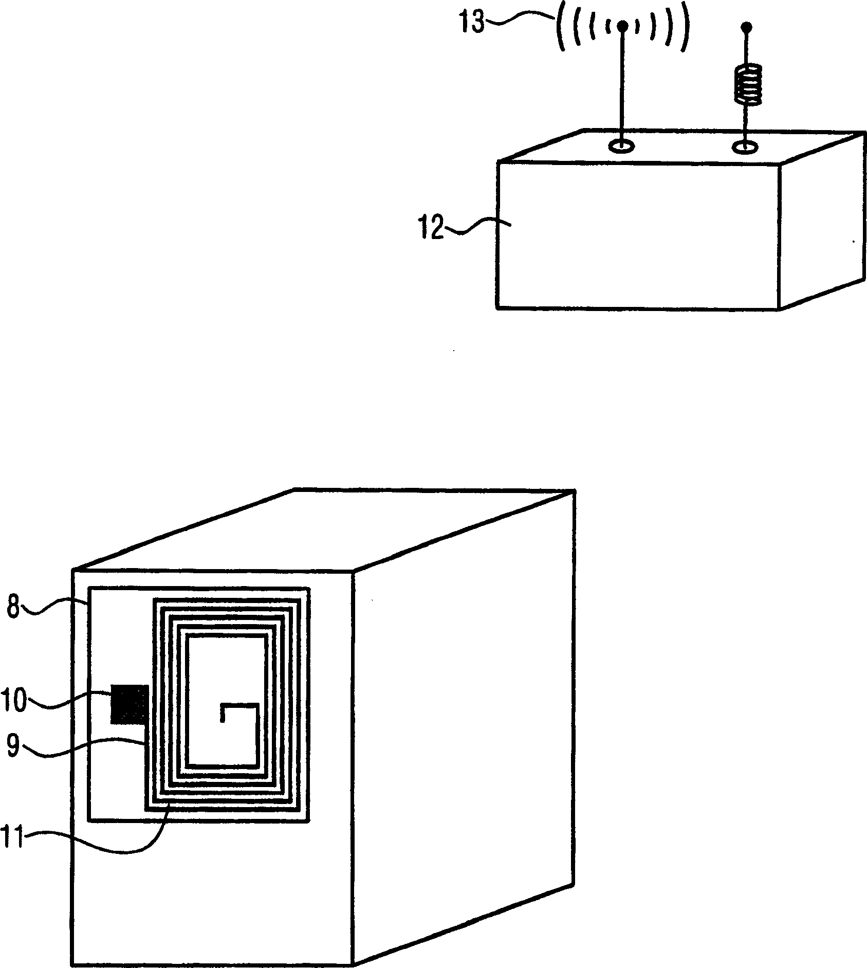 Laminate with an electrically conductive layer formed as an antenna structure