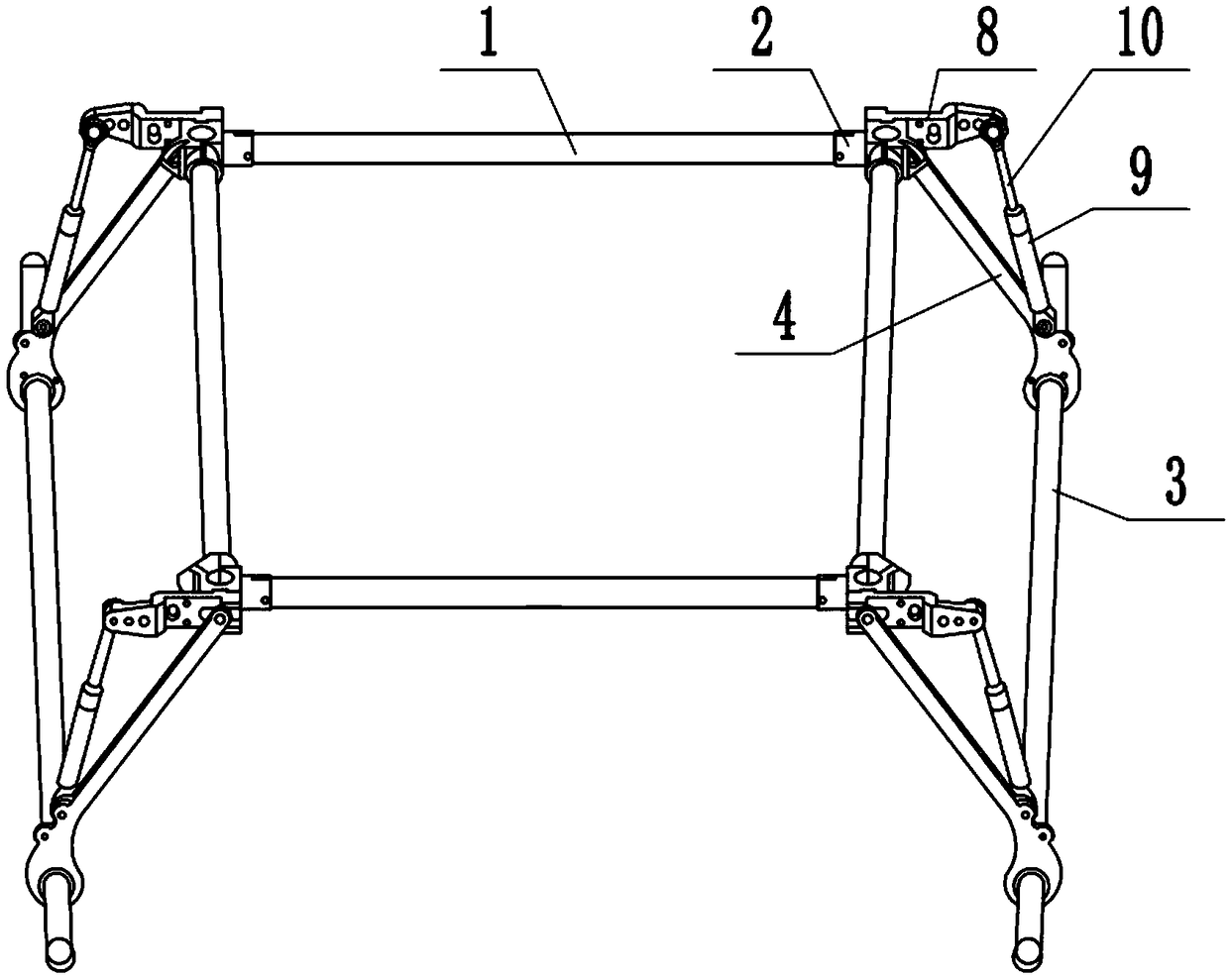 Landing gear for plant protection unmanned aerial vehicle with buffering function