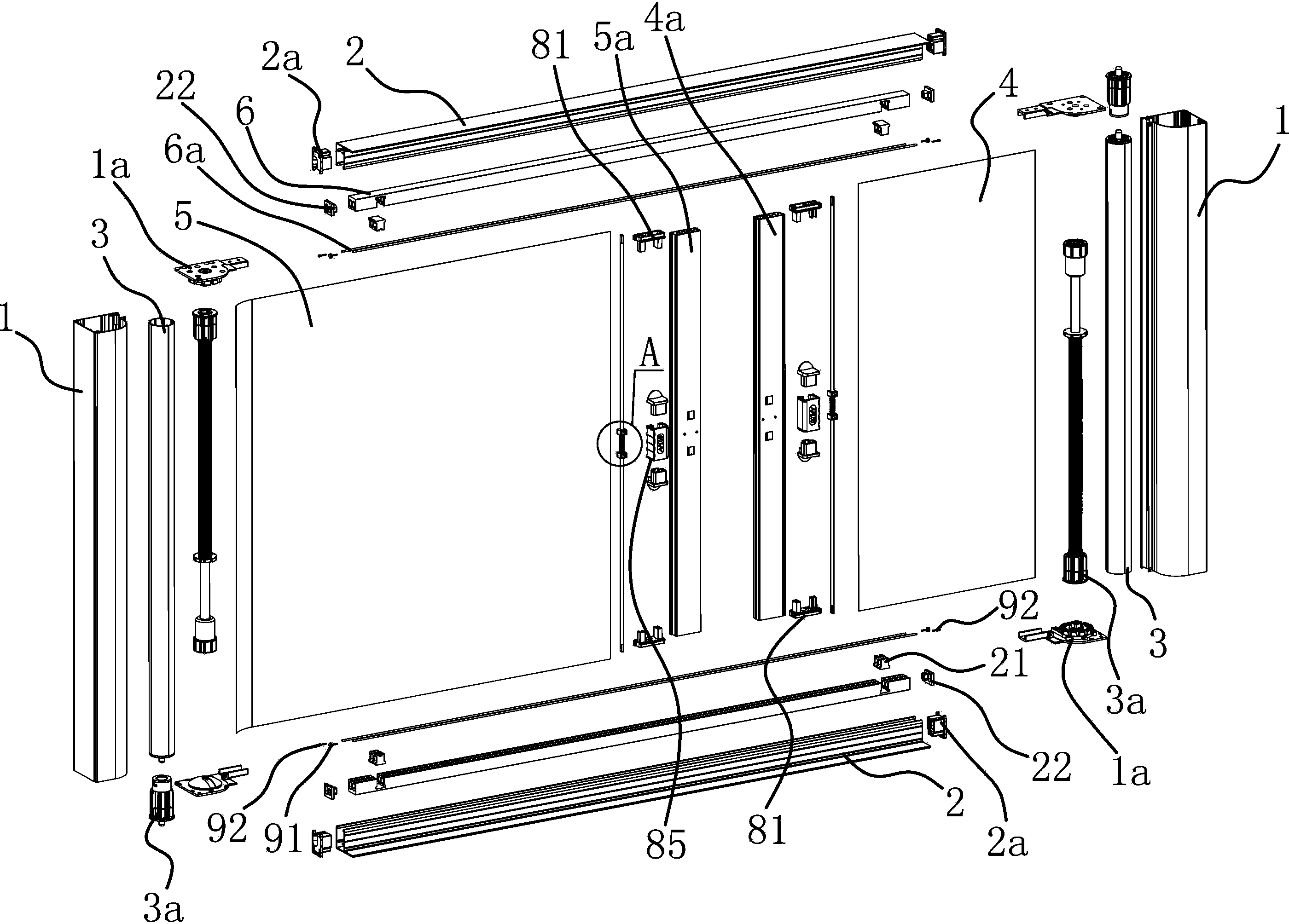 Horizontally moving type dual-purpose curtain