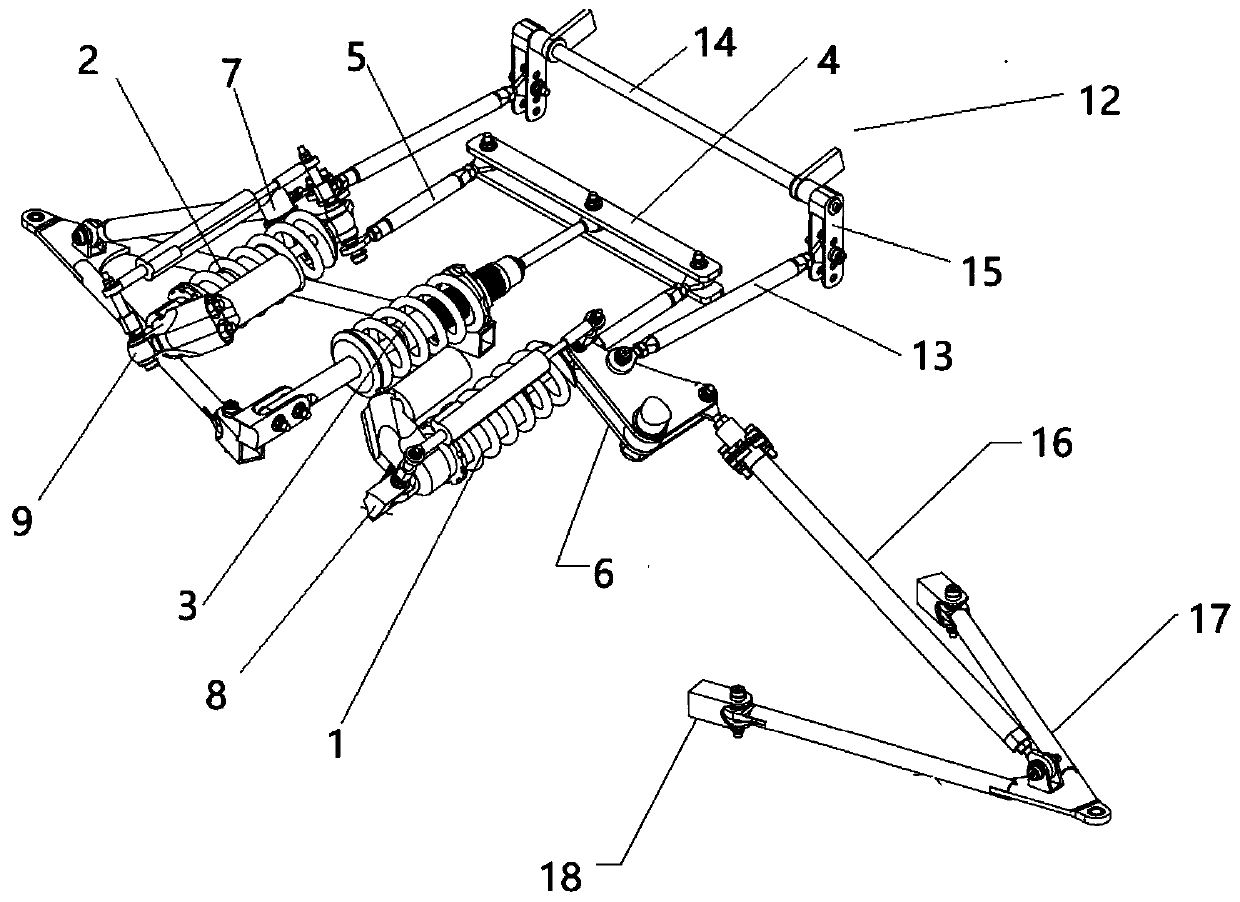 Shock absorber suspension of formula racing car and formula racing car