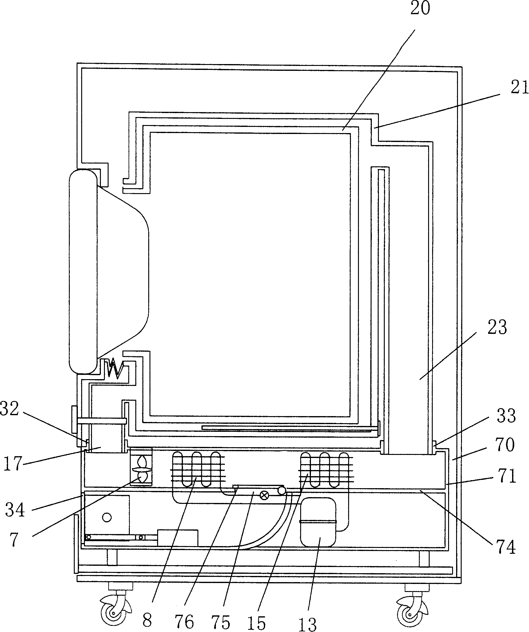 Integral heat pump of heat pump laundry dryer