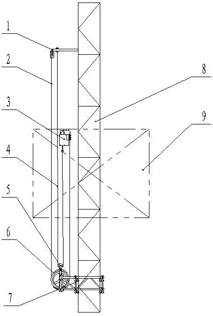 Cable pulley system with construction lifter with fault detecting and automatic protection functions