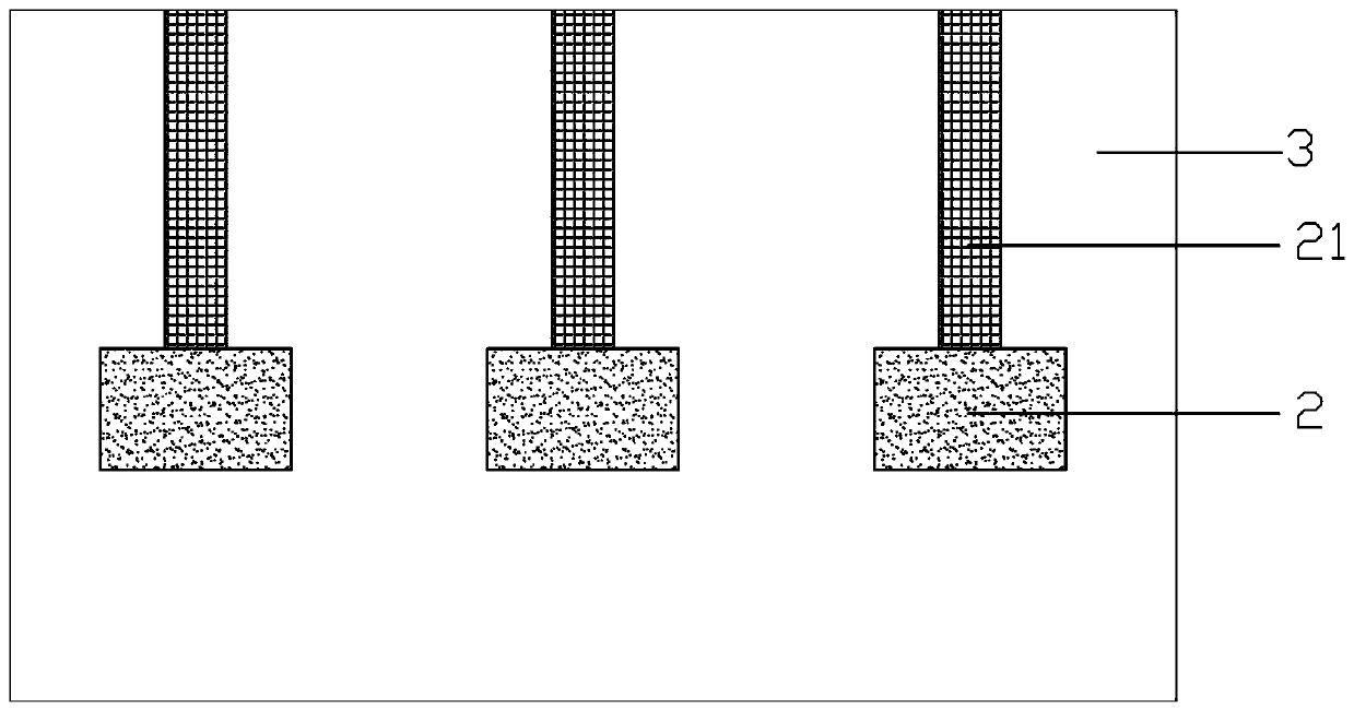 Construction device for floor support with ribbed trough