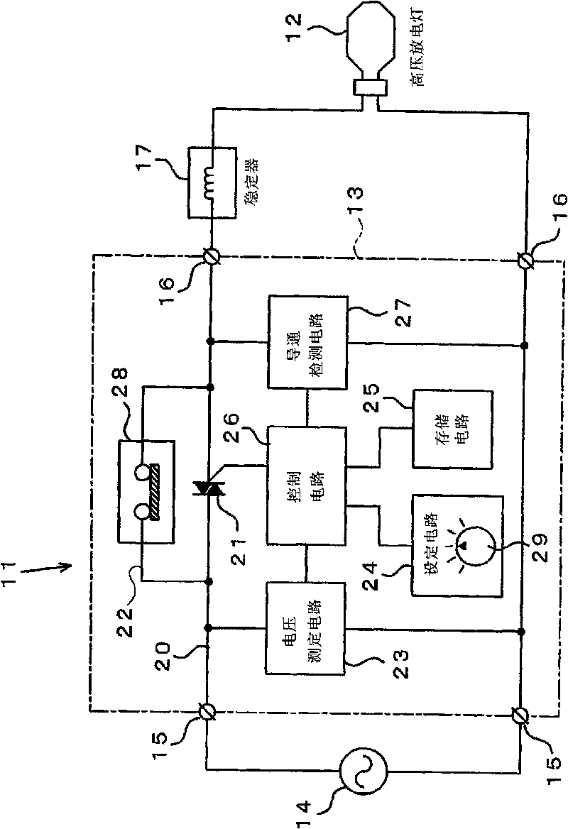 Power saving apparatus for a high-intensity discharge lamp