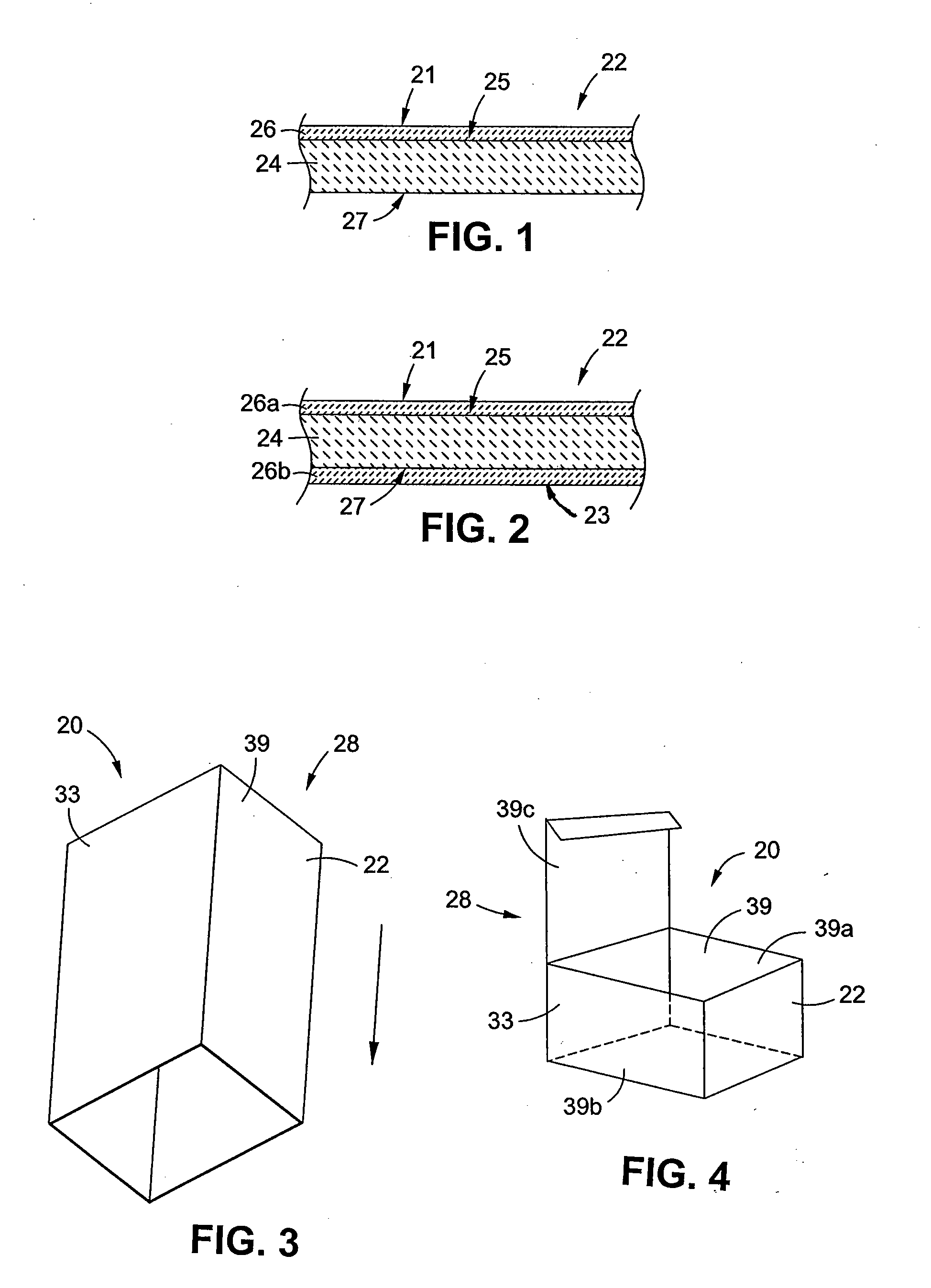 Composites for packaging articles and method of making same