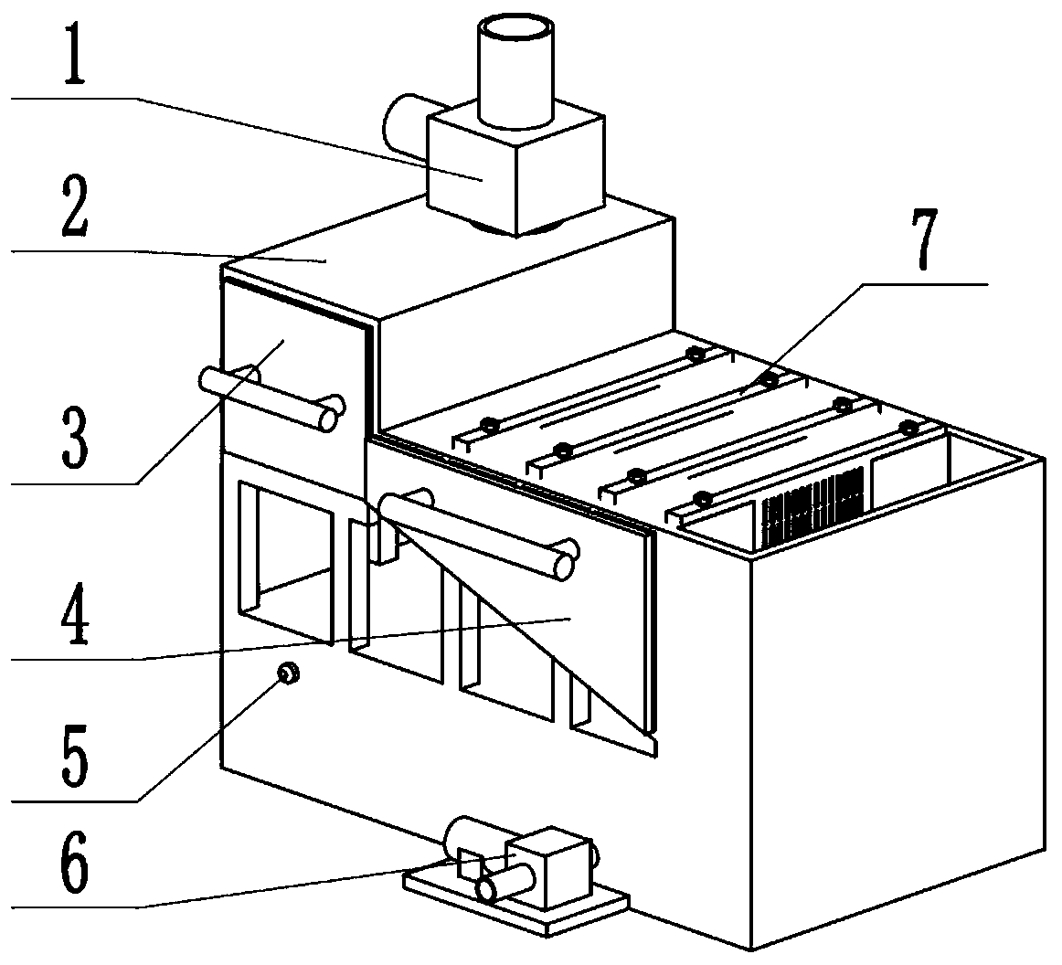 A household sewage treatment and reuse device