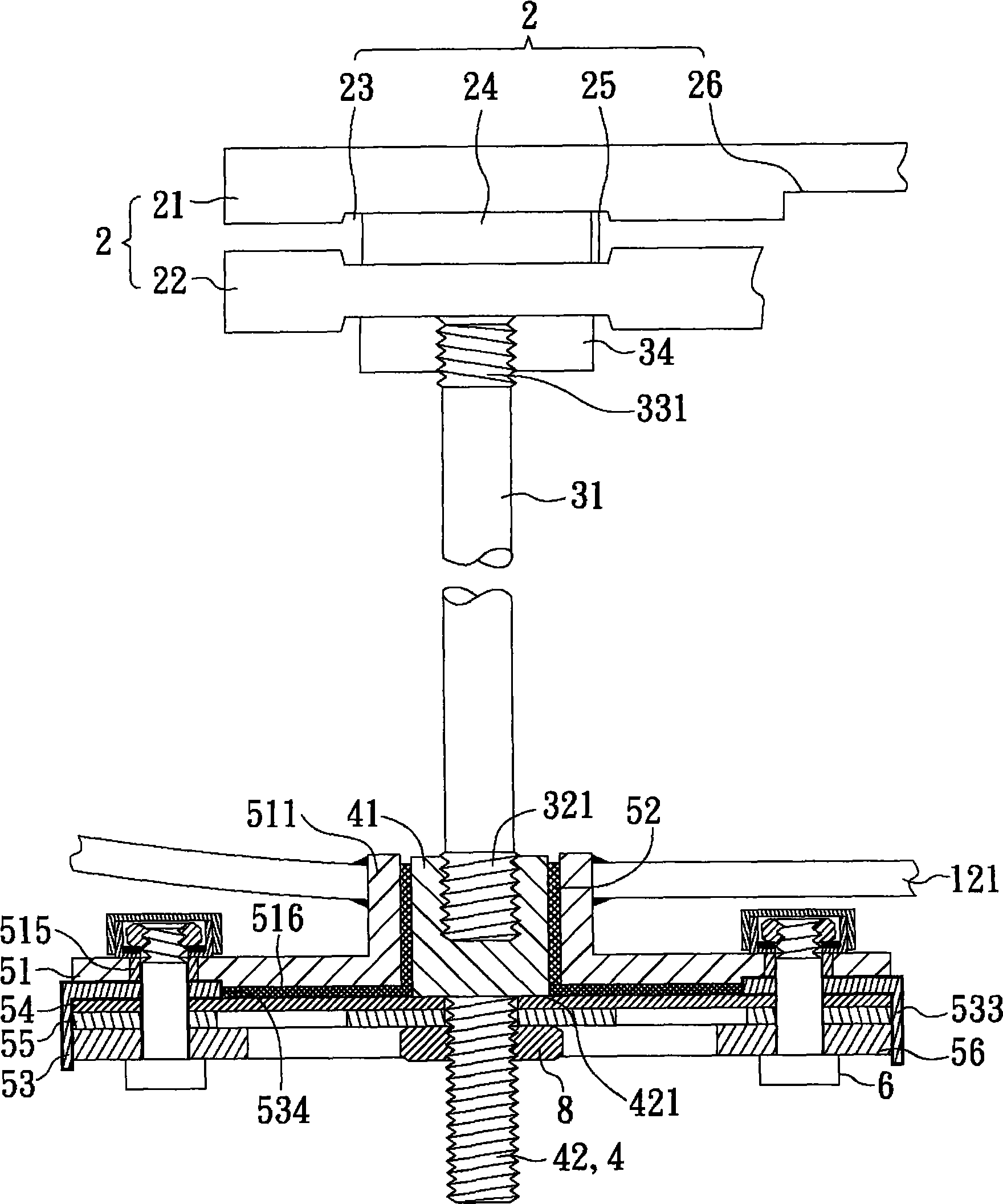 Support table body with heater in crystal growth furnace