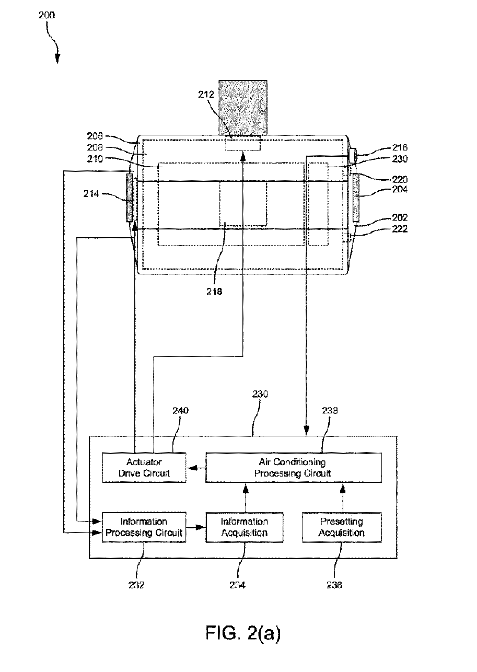 Head-mounted display device with air conditioning device and control approaches