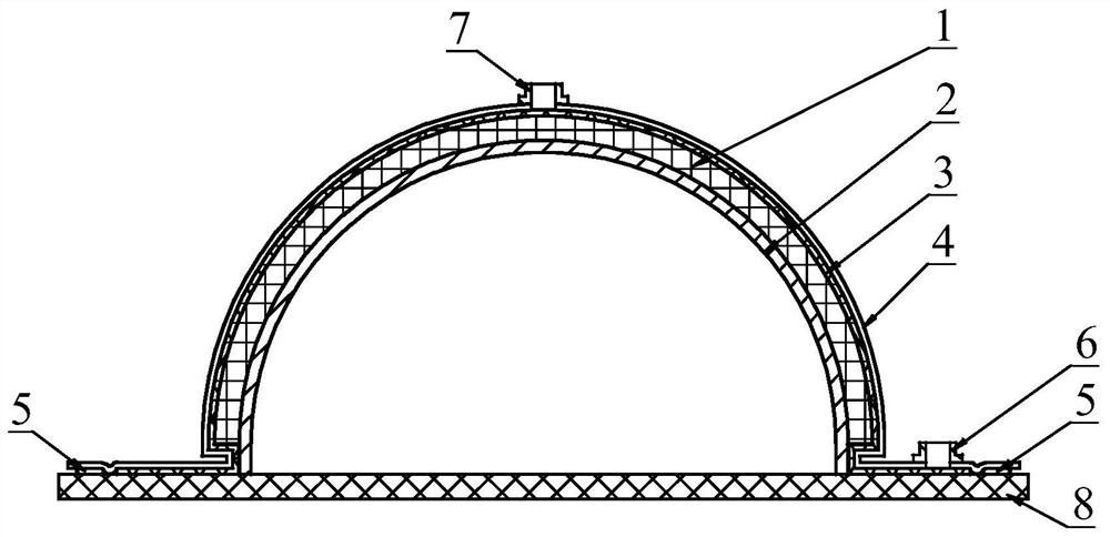 A three-dimensional porous heat-proof structure conformal preparation mold and preparation method