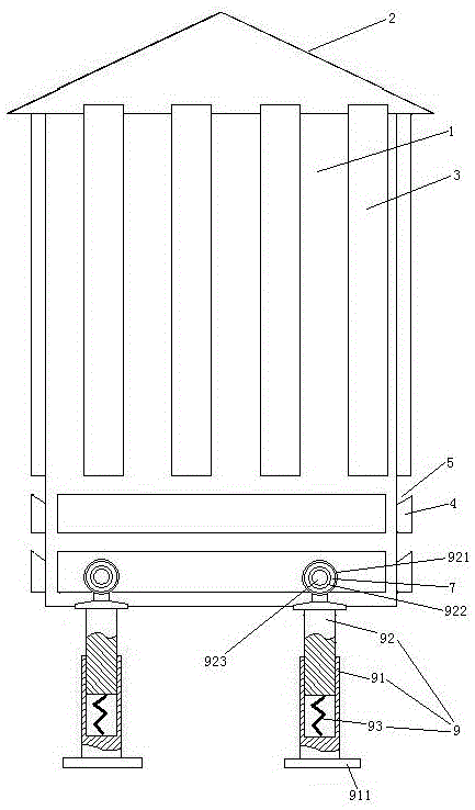 Housing of vibration isolation type box-type substation