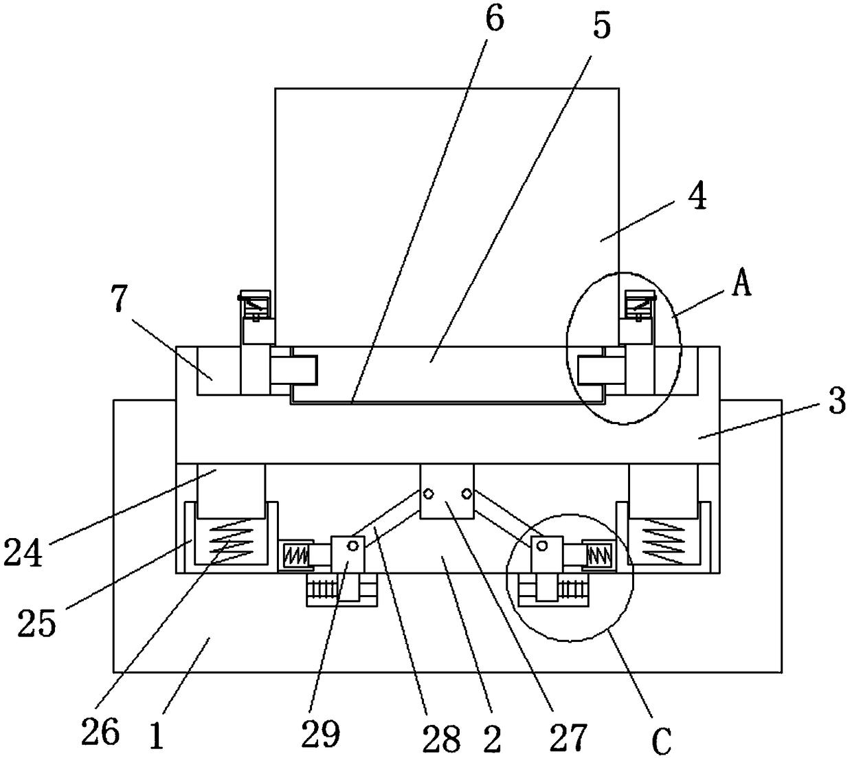 Automatic down feather water washing device and method