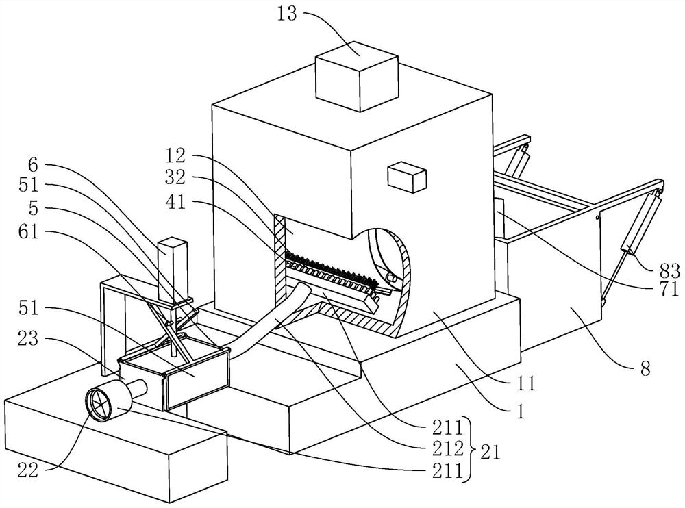 A crawler shot blasting machine