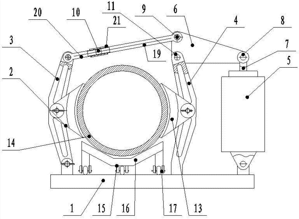 Automatic clamping and fixing device for building pipelines