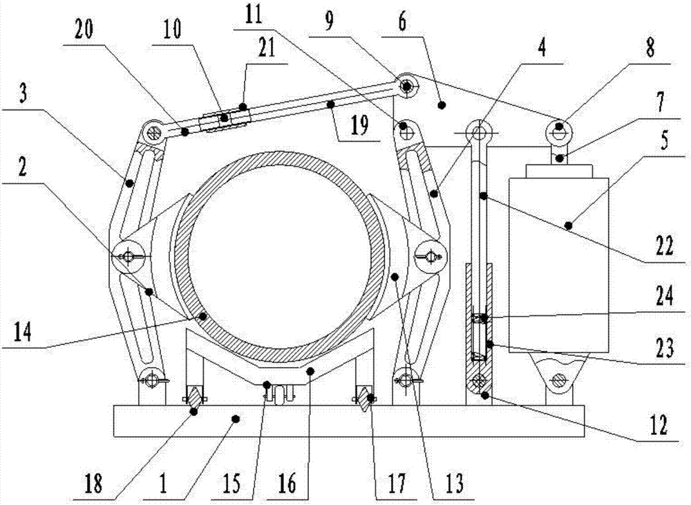 Automatic clamping and fixing device for building pipelines