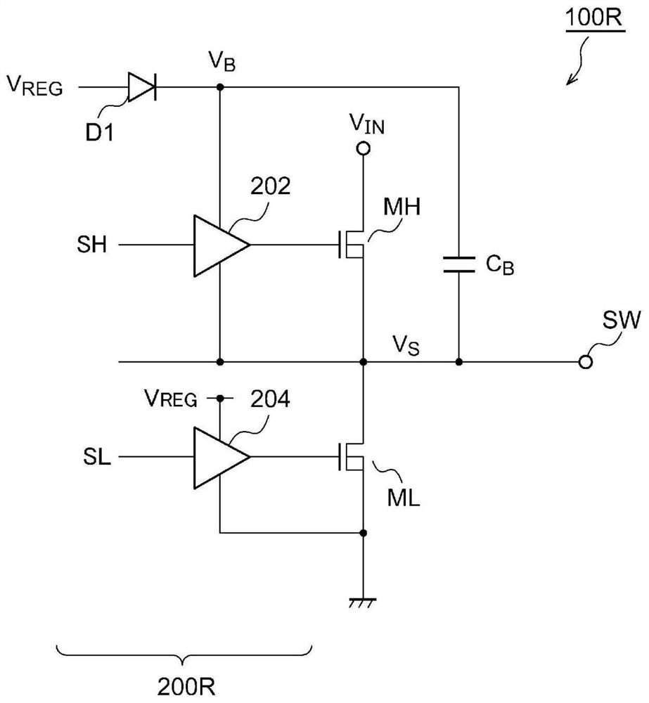 Gate drive circuit of switching circuit and control circuit of switching power supply