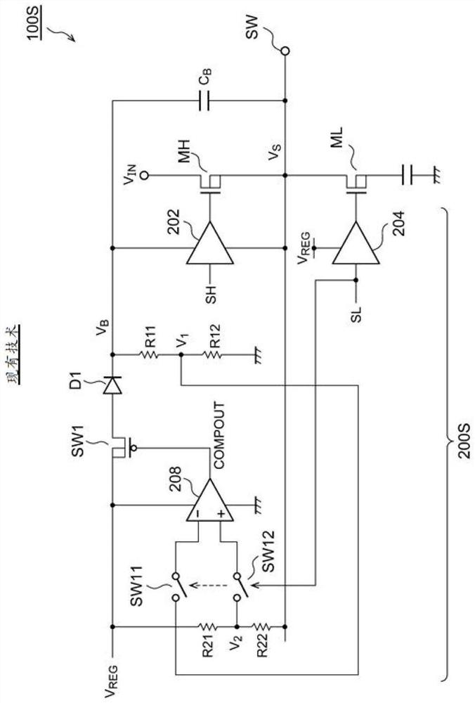 Gate drive circuit of switching circuit and control circuit of switching power supply