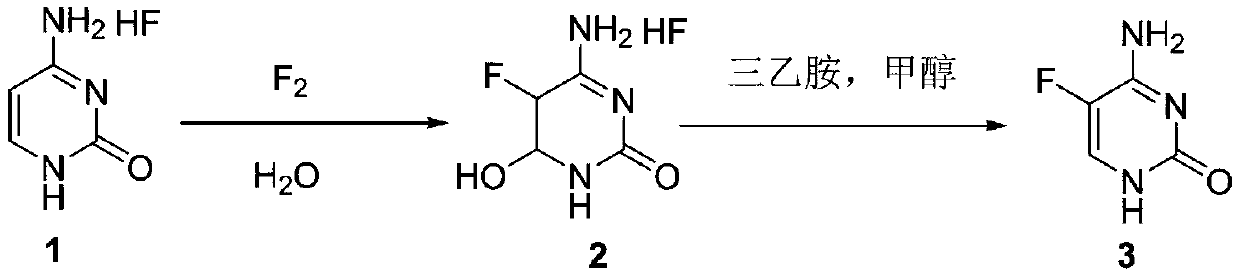 Method for synthesizing 5-flucytosine