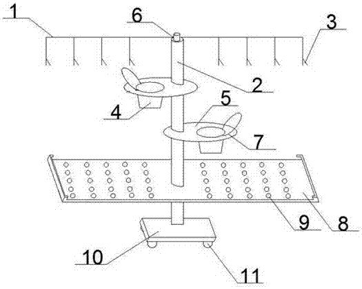 Novel multi-layer traditional Chinese medicine airing frame