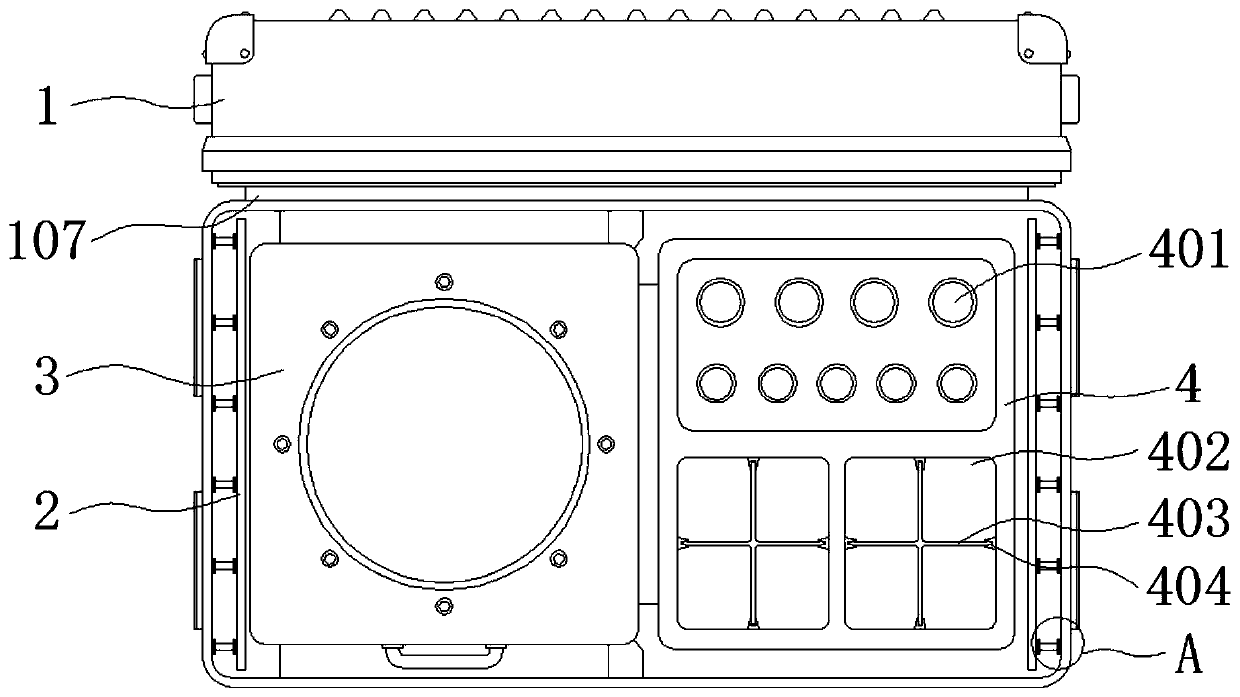 Portable multifunctional food detecting equipment with anti-collision structures