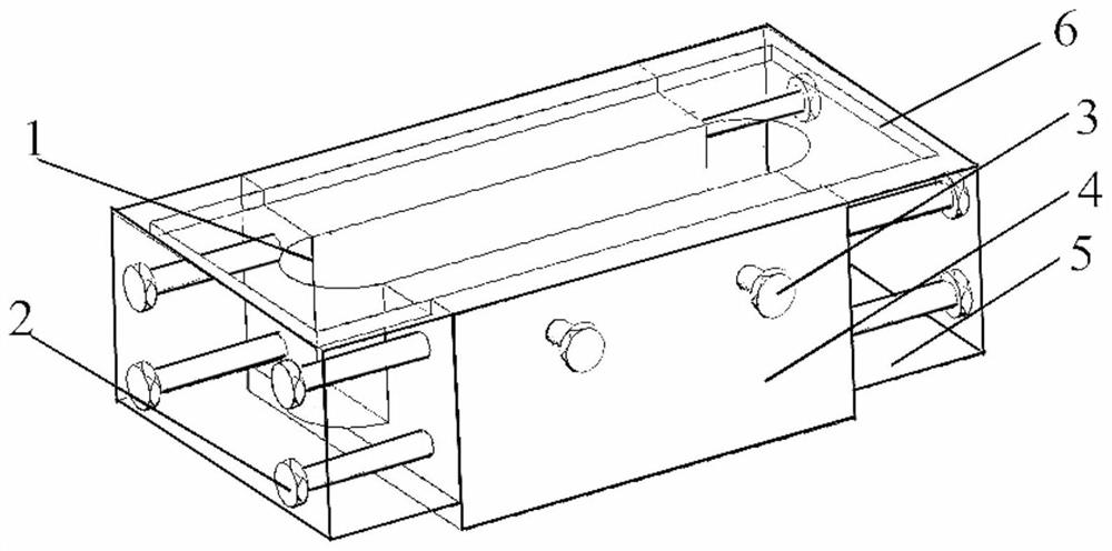 Visual nesting device and experimental method for test samples of conductivity