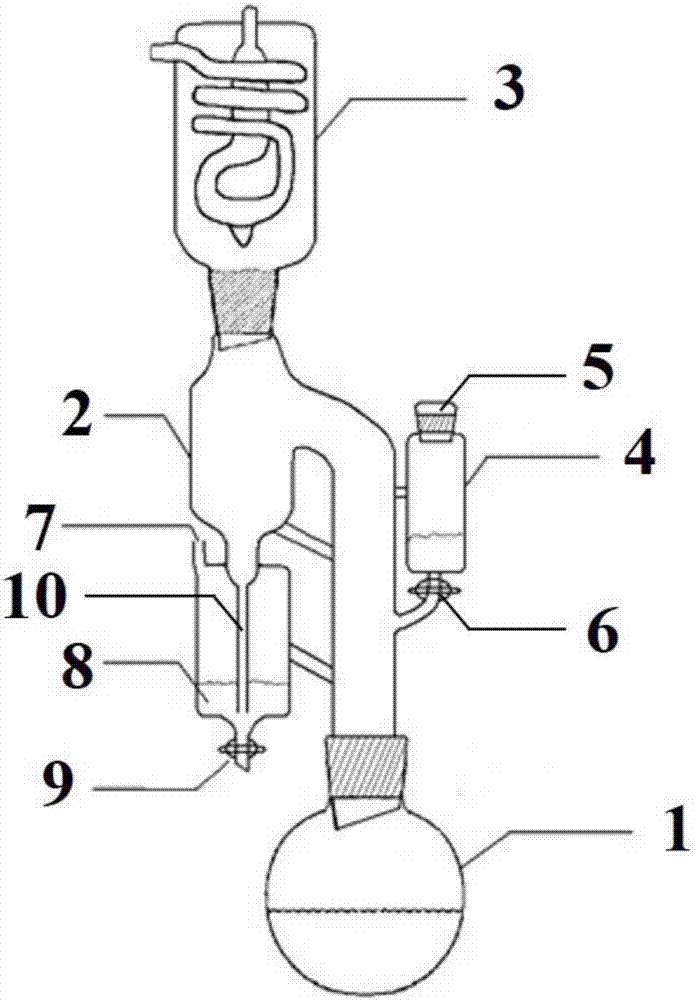 Hydrogen sulfide separation device and detection method for hydrogen sulfide content in extract spice